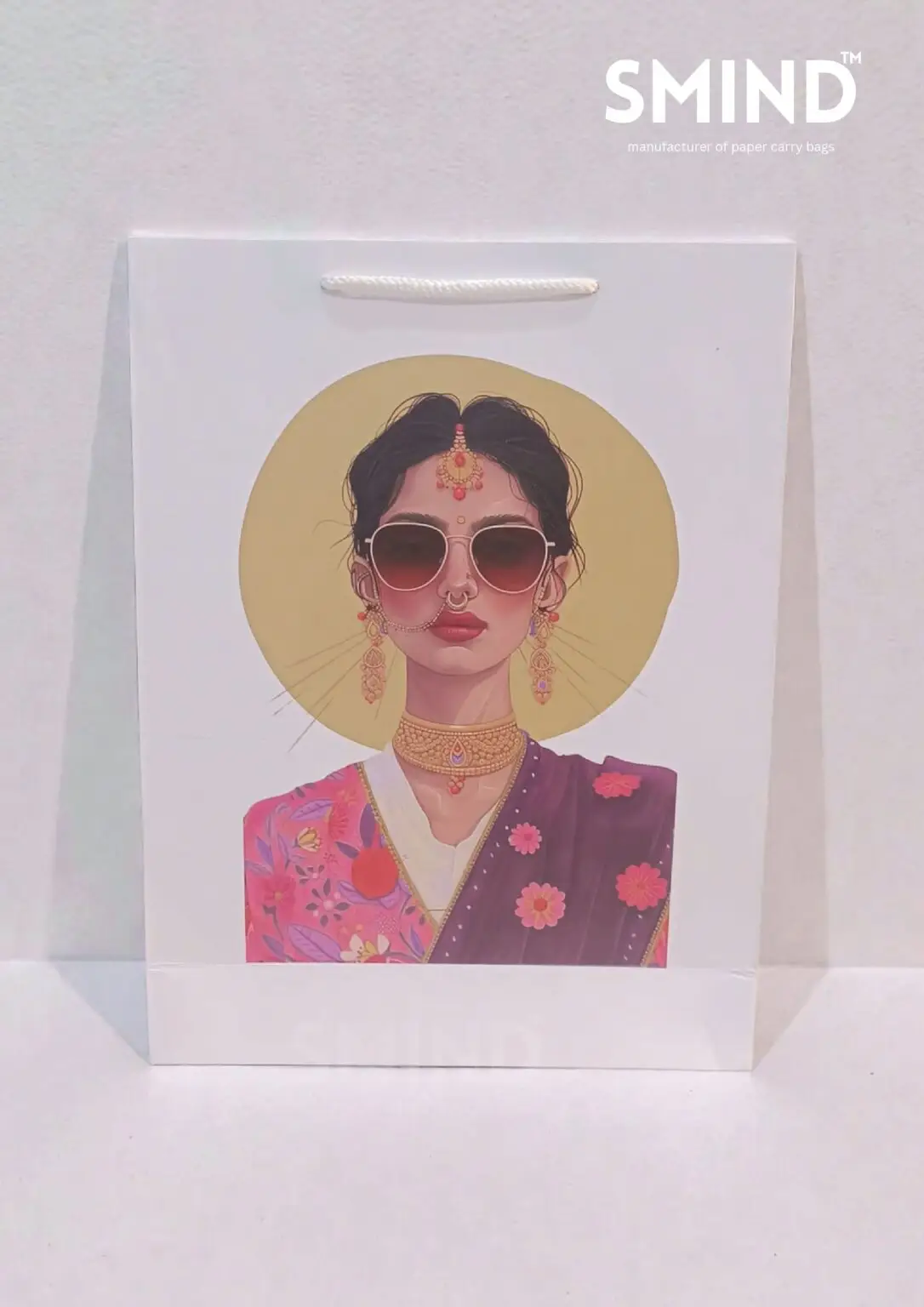 Customised Paper Carry Bag With Logo By Smind Packaging Gujarat